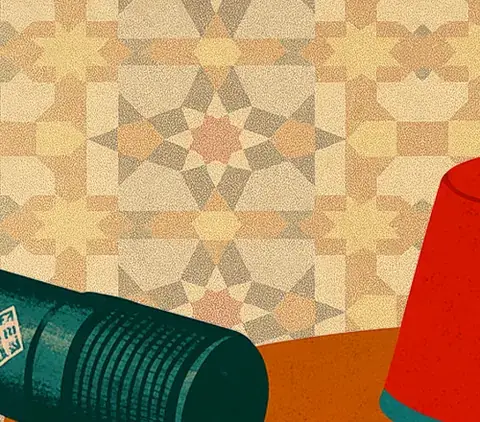 بلاط دمشقي بنجمة ثمانية